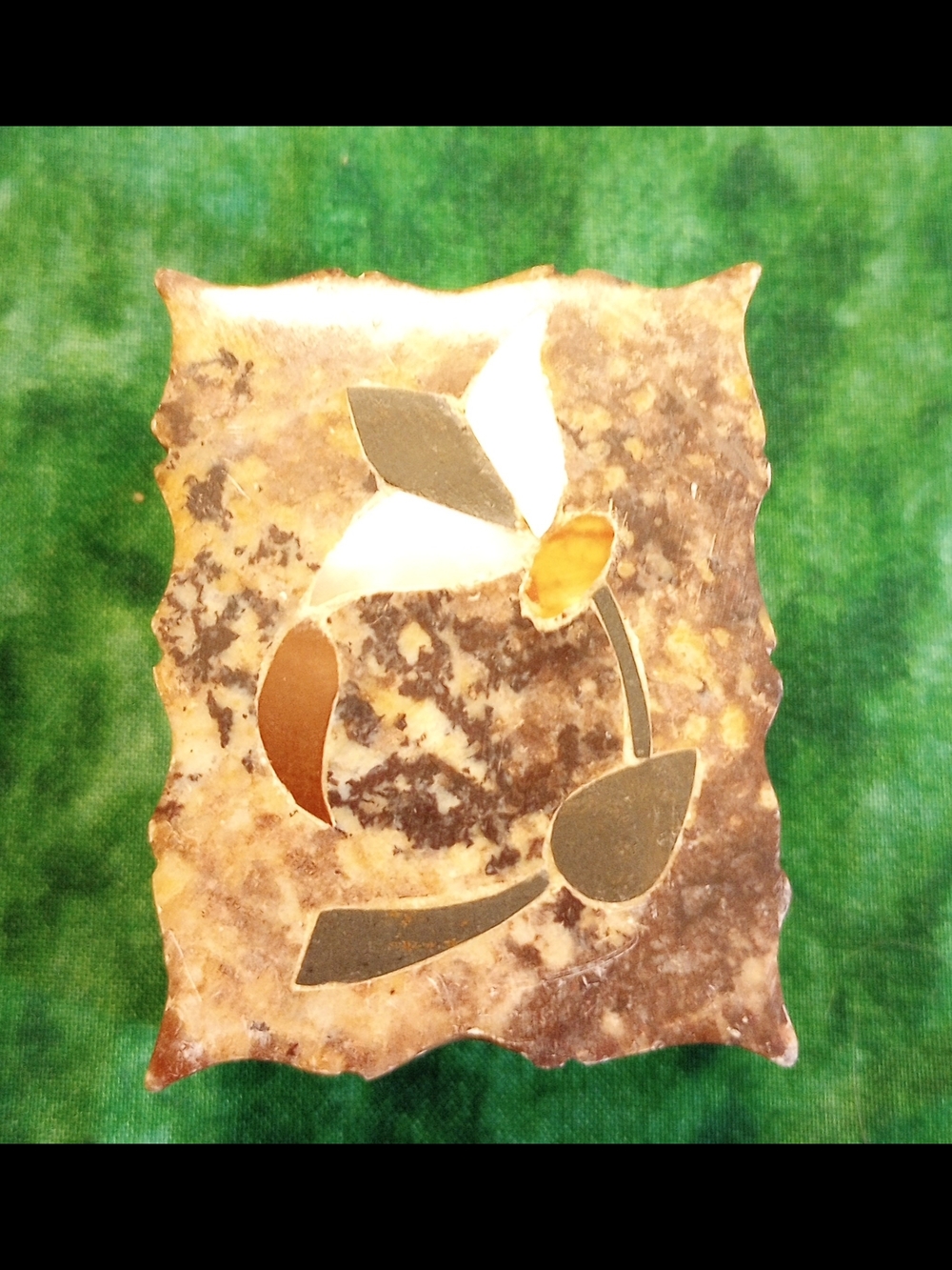 Handmade Brown Marble Inlay Mini Box